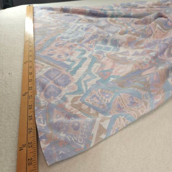 Vintage Russ Petites Multicolor Geo Skirt 6P Light Boho Light Academia 80's - Picture 8 of 8